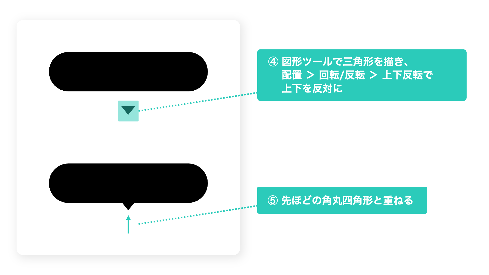 パワポでおしゃれな吹き出しを作る方法②の説明画像